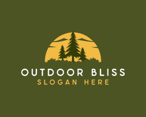 Nature Forest Camping logo design