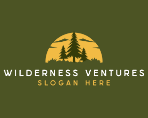 Nature Forest Camping logo design