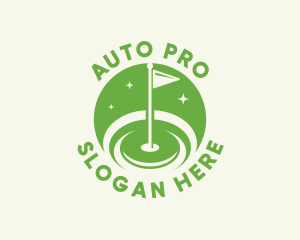 Golf Course Tournament Flag Logo