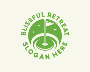 Golf Course Tournament Flag logo