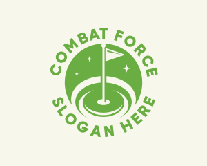 Golf Course Tournament Flag logo