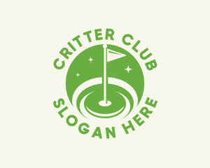 Golf Course Tournament Flag logo design