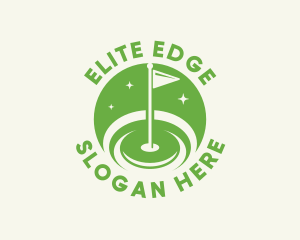 Golf Course Tournament Flag logo design