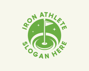 Golf Course Tournament Flag logo design