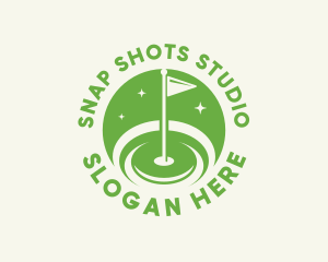 Golf Course Tournament Flag logo