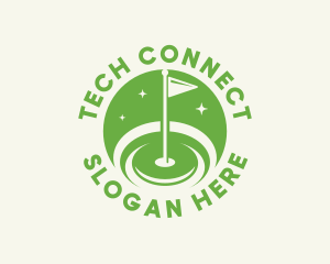 Golf Course Tournament Flag logo