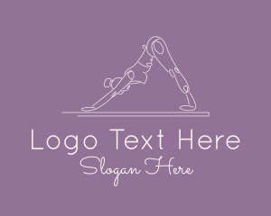 Downward Dog Yoga Pose Logo