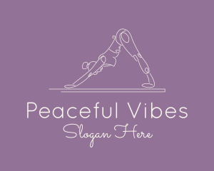 Downward Dog Yoga Pose logo design