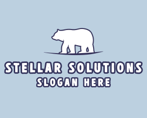 Polar Bear Wildlife logo design