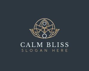 Hand Lotus Wellness logo design