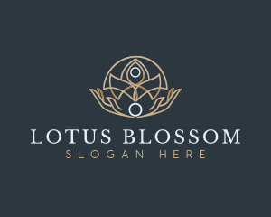 Hand Lotus Wellness logo design