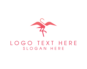 Pink Yoga Flamingo logo