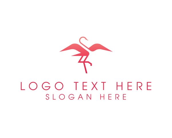 Pink Bird logo example 2