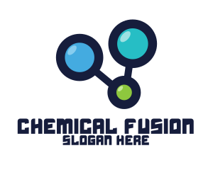 Colorful Modern Molecule logo design