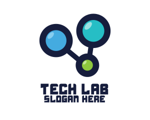 Colorful Modern Molecule logo design