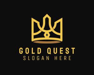 Golden Premium Crown  logo design