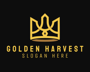 Golden Premium Crown  logo design