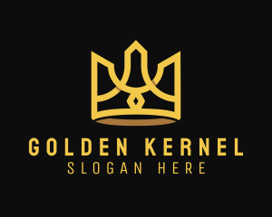 Golden Premium Crown  logo design