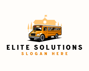 School Bus Shuttle Logo