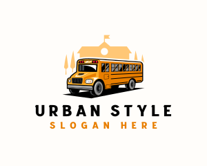 School Bus Shuttle Logo