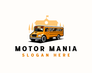 School Bus Shuttle logo design