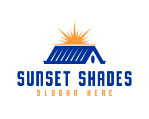 Blue Roof Sunset logo design