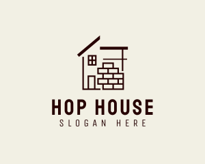 Construction Brick House logo design