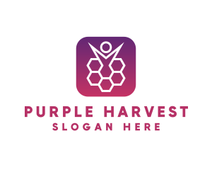 Purple Human Hive logo design