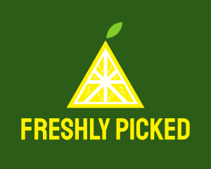 Triangle Lemon Fruit logo design