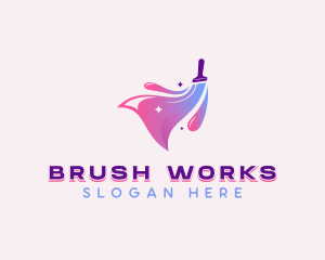 Painter Brush Painting logo design