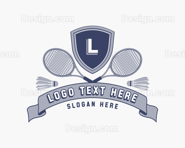 Sports Badminton Tournament Logo