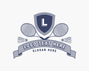 Sports Badminton Tournament Logo