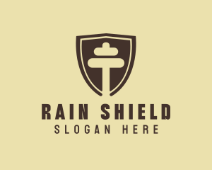 Fitness Dumbbell Shield logo design