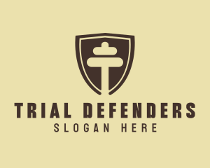 Fitness Dumbbell Shield logo design