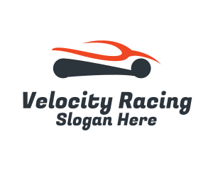 Minimalist Speeding Car logo design