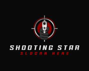 Hand Gun Shooting logo