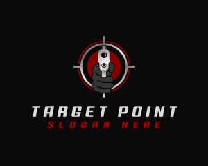 Hand Gun Shooting logo