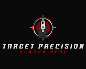 Hand Gun Shooting logo