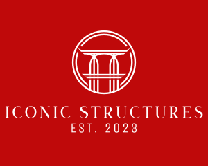 Bridge Pillar Structure logo design