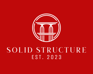 Bridge Pillar Structure logo design