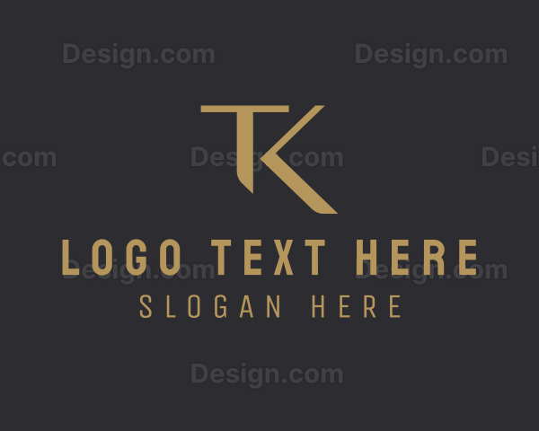Bronze T & K Monogram Logo