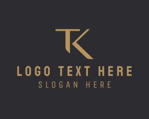 Bronze T & K Monogram logo