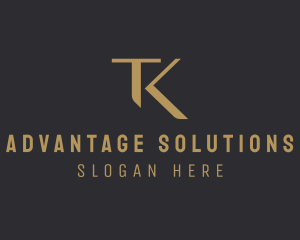 Bronze T & K Monogram logo