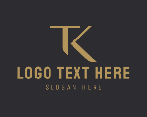 Bronze T & K Monogram logo