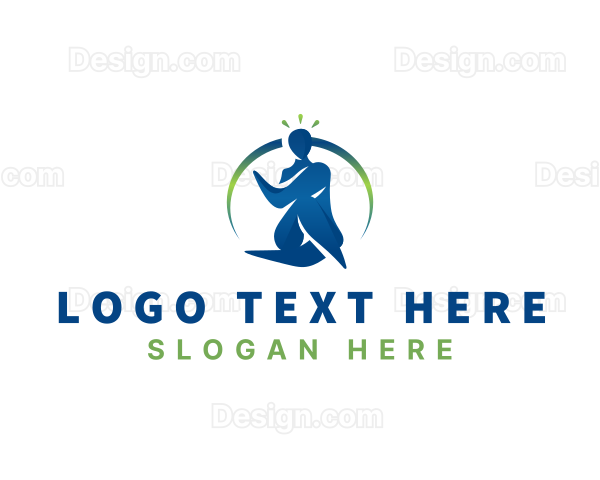 Yoga Wellness Human Logo