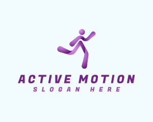 Athlete Running Workout logo design