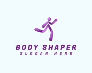 Athlete Running Workout logo design