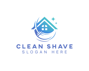 Broom House Cleaning logo design