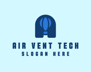 Hot Air Balloon Letter A logo design