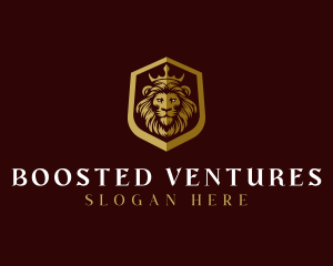 Luxury Lion Shield  logo design